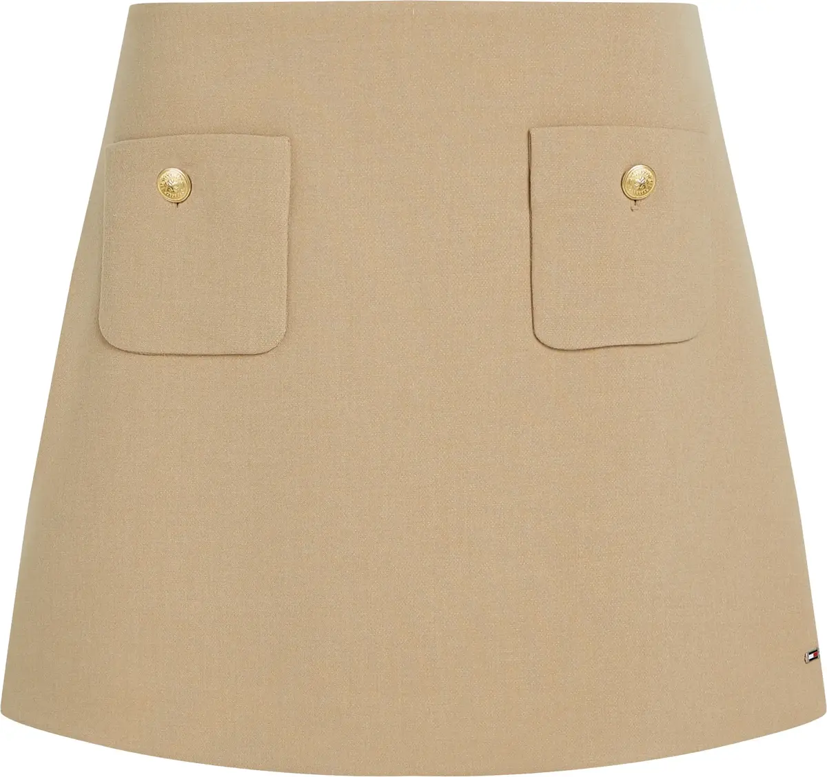 Tommy Hilfiger PUNTO SHORT SKIRT, 0GC Bej Kadın Elbise-Etek