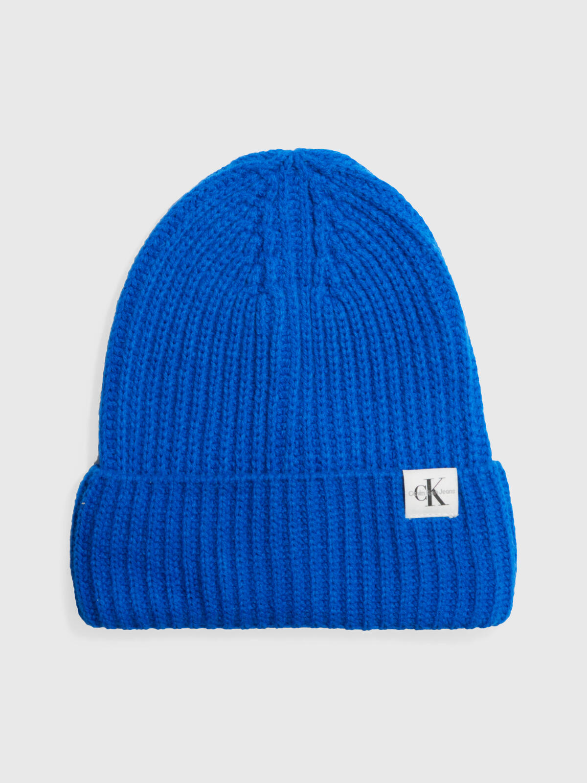 Calvin Klein MONOGRAM RIB BEANIE Erkek Mavi Bere