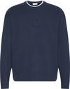 Calvin Klein LS EMBOSSED LOGO CREWNK SWEATER Mavi Erkek Sweatshirt