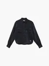Calvin Klein SATIN UTILITY SHIRT Kadın Siyah Gömlek