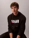 Calvin Klein LS EU 350TERRY CK Siyah Erkek Kapüşonlu Sweatshirt