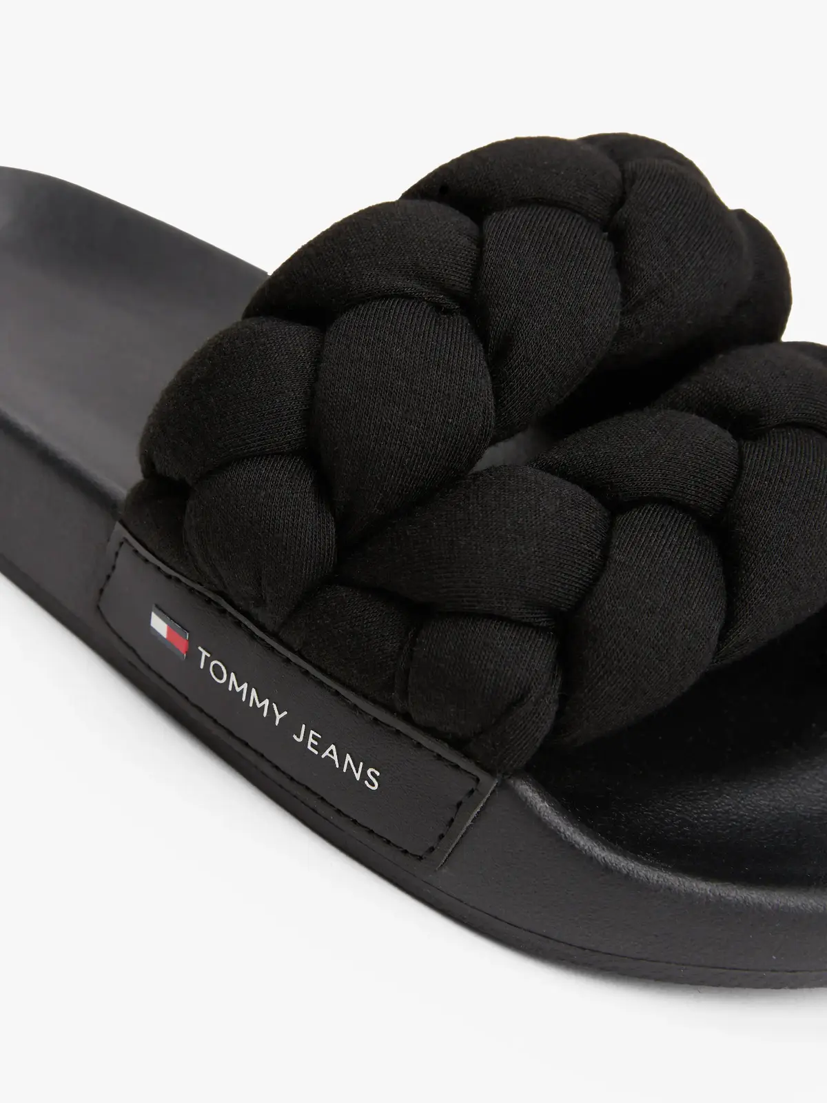 Tommy Hilfiger TJW BRAIDED SLIDE, BDS Siyah Kadın Terlik