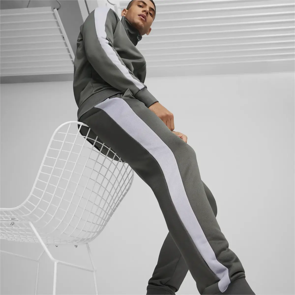 Puma T7 ICONIC Track Pants (s) PT Gri Erkek Eşofman Altı