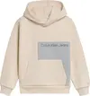 Calvin Klein PLACED CLR BLOCK REL Erkek Krem Hoodie