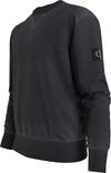 Calvin Klein WASHED BADGE CREW NE Erkek Gri Sweatshirt