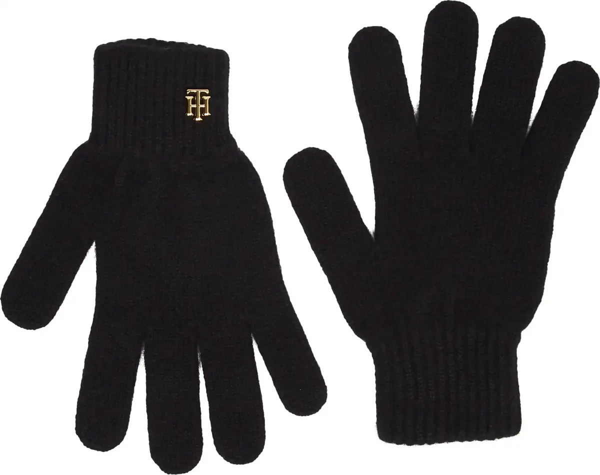 Tommy Hilfiger LUXE CASHMERE GLOVES Kadın Siyah Eldiven