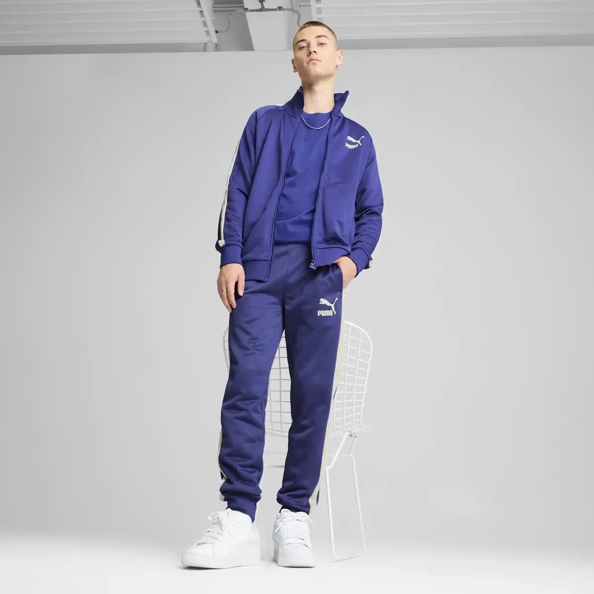 Puma T7 ICONIC Track Jacket Mor Erkek Fermuarlı Ceket