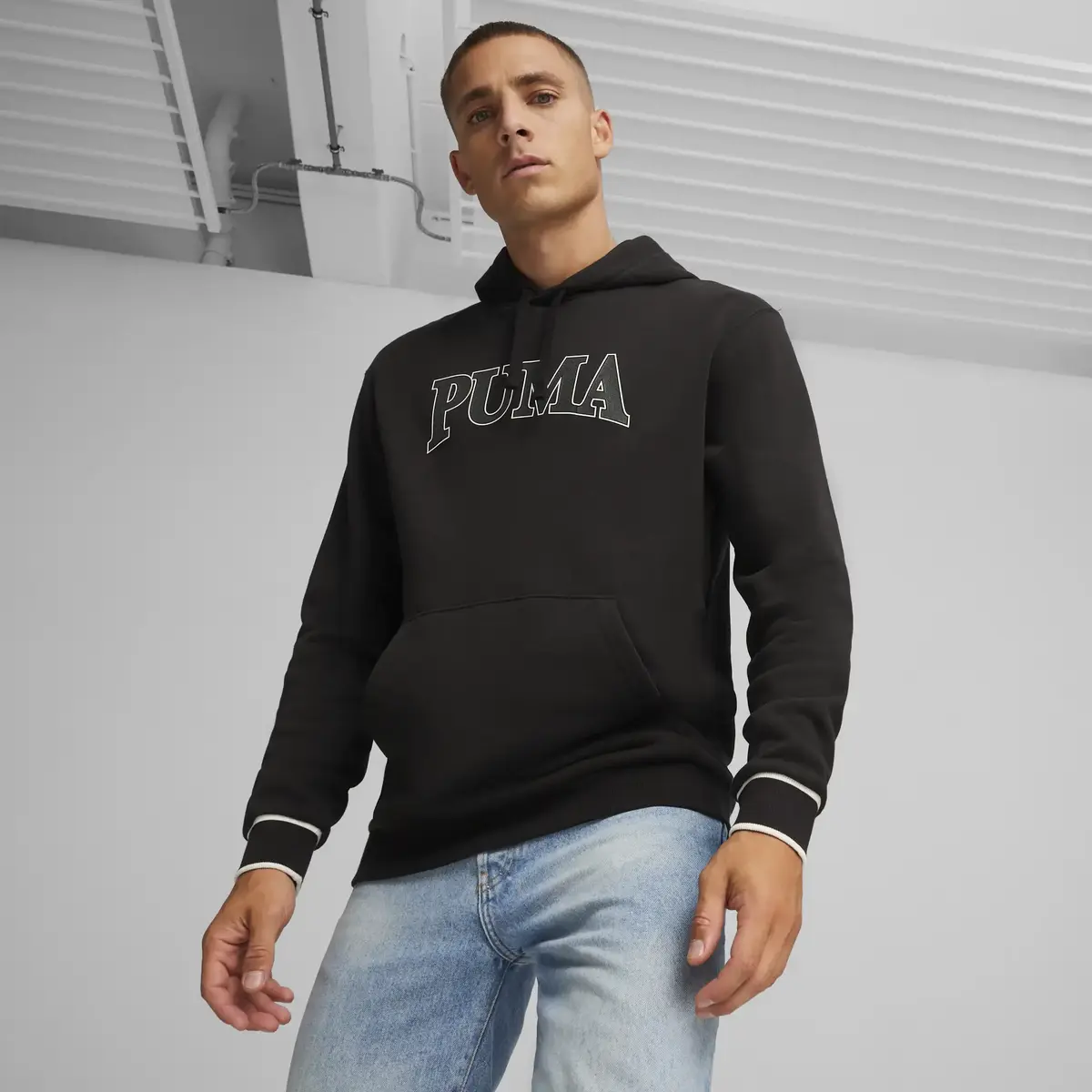 Puma SQUAD Hoodie Siyah Erkek Sweatshirt