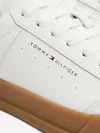 Tommy Hilfiger TH COURT MIX LTH, YBL Beyaz Erkek Spor Ayakkabı & Sneaker