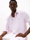 Tommy Hilfiger LINEN ESSENTIAL STRI, 0D1 Pembe Erkek Gömlek