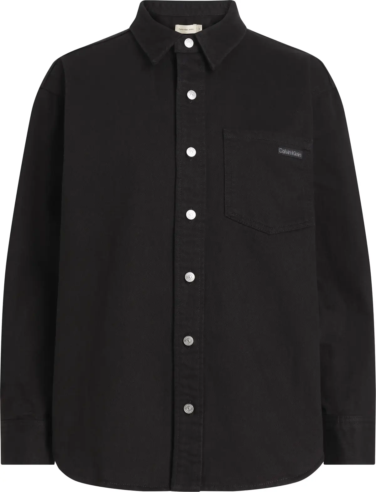 Calvin Klein DAD DENIM OVERSHIRT Kadın Siyah Kot Gömlek