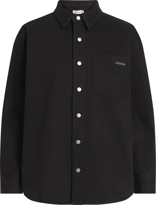 Calvin Klein DAD DENIM OVERSHIRT Kadın Siyah Kot Gömlek