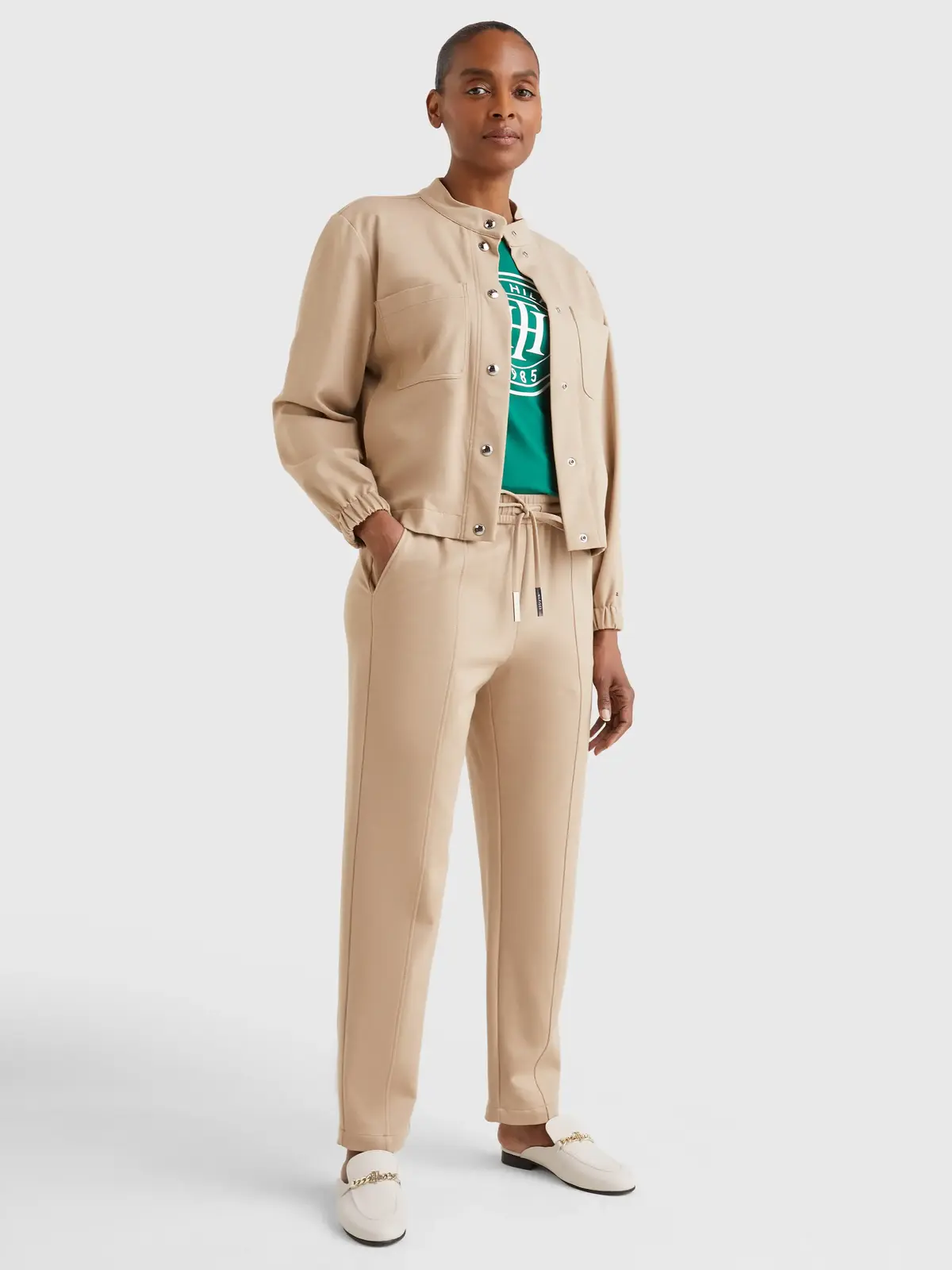 Tommy Hilfiger SOFT MILANO JACKET Kadın Bej Blazer