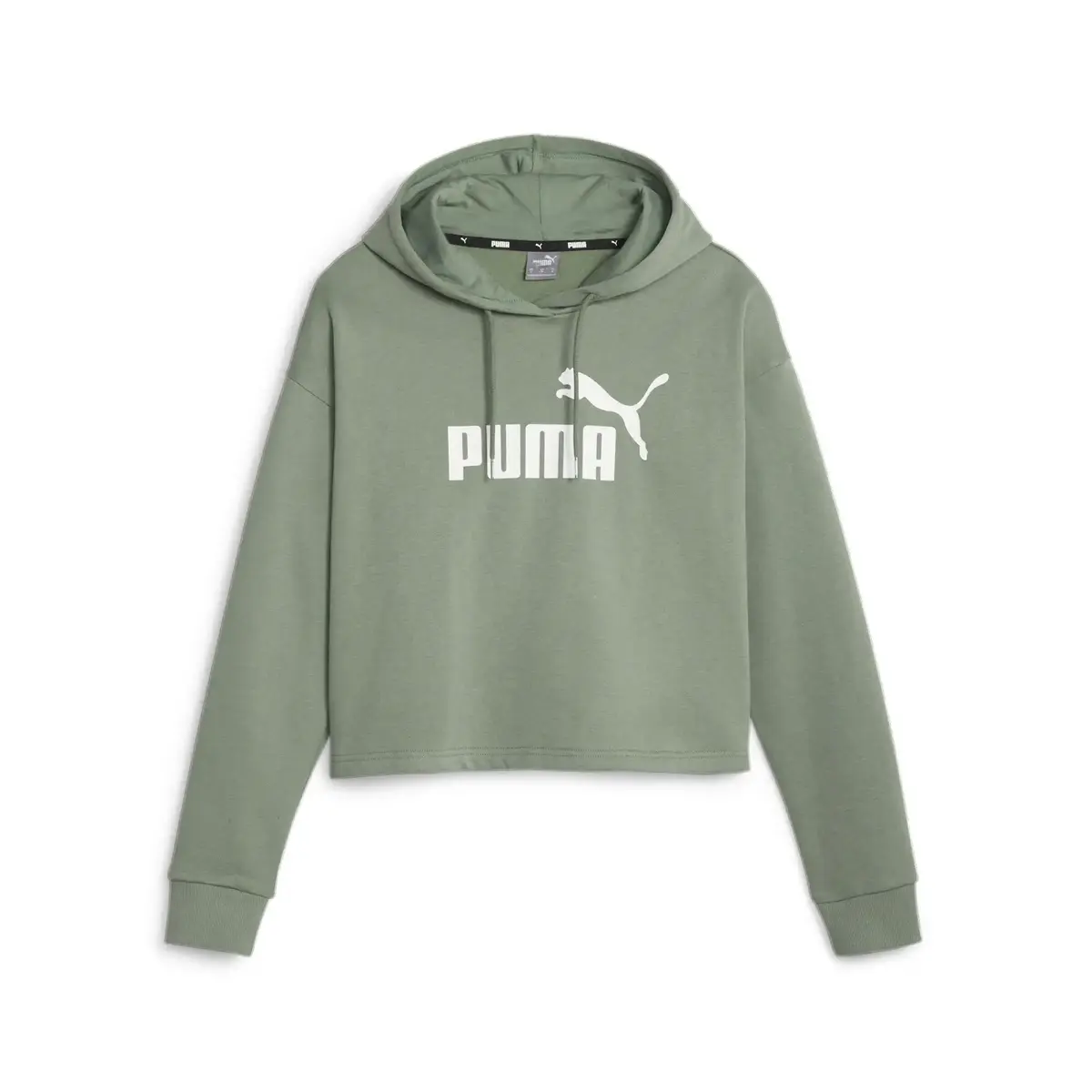 Puma Ess Cropped Logo Hoodie Fl Eucalyptus Yeşil Kadın Hoodie