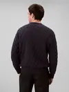 Calvin Klein A-REL AOP SWT Lacivert Erkek Kazak
