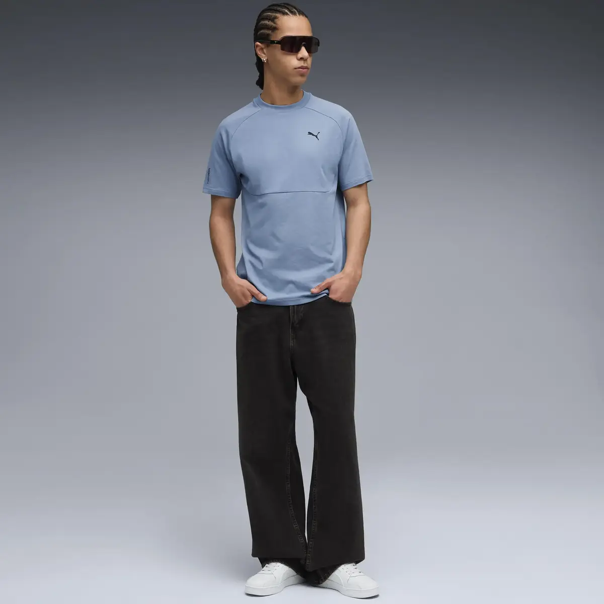 Puma PUMATECH Tee Mavi Erkek T-Shirt