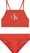 Calvin Klein BRALETTE BIKINI SET Kadın Kırmızı Bikini Takımı