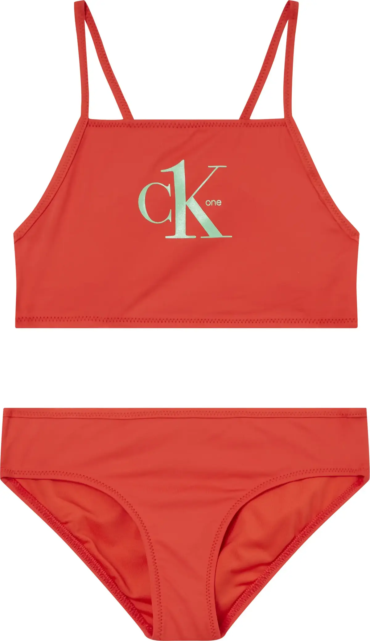 Calvin Klein BRALETTE BIKINI SET Kadın Kırmızı Bikini Takımı