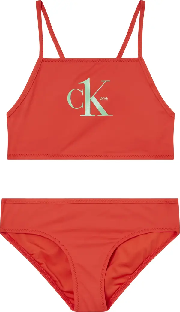 Calvin Klein BRALETTE BIKINI SET Kadın Kırmızı Bikini Takımı