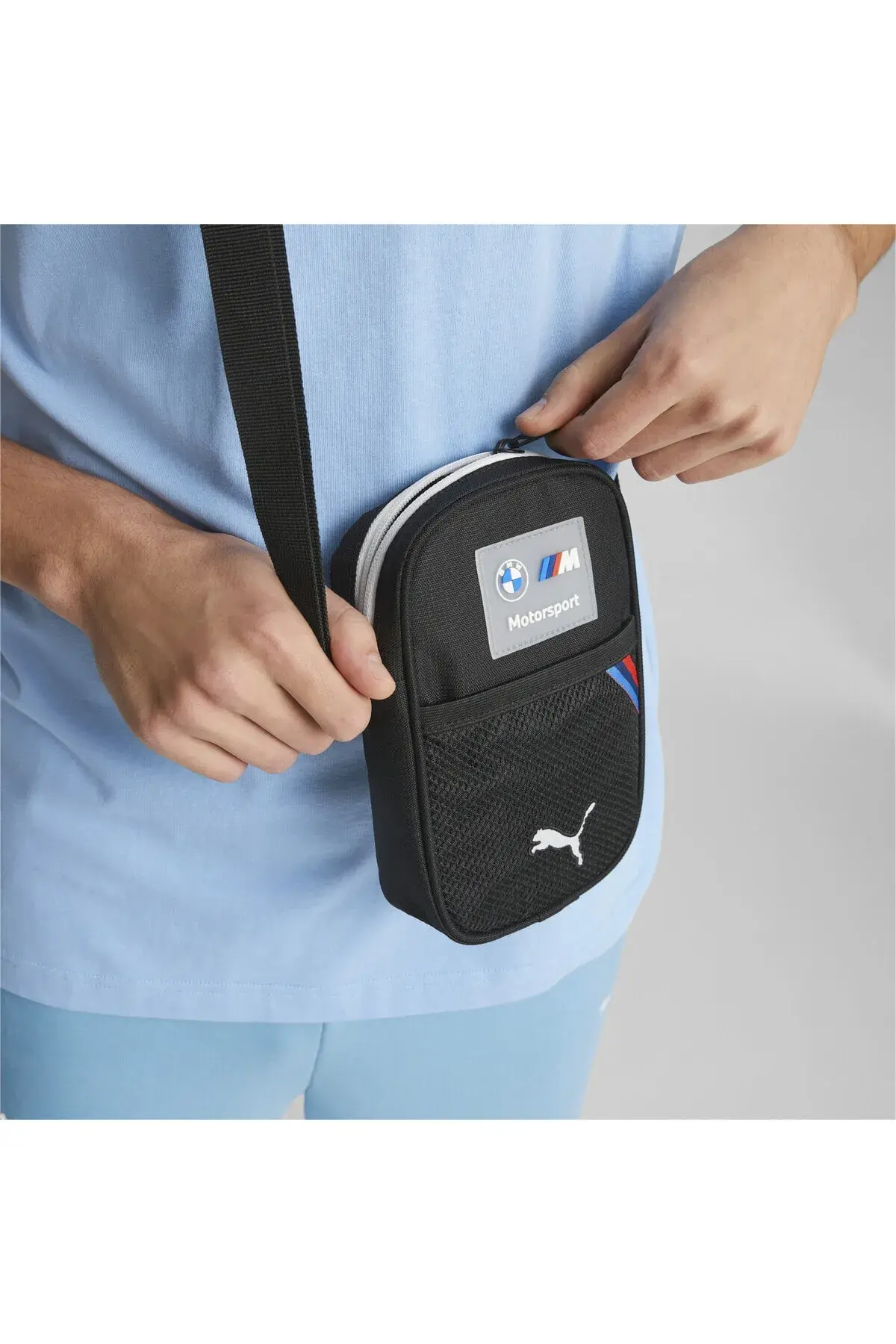 Bmw M Motorsport Small Portable Siyah Çanta