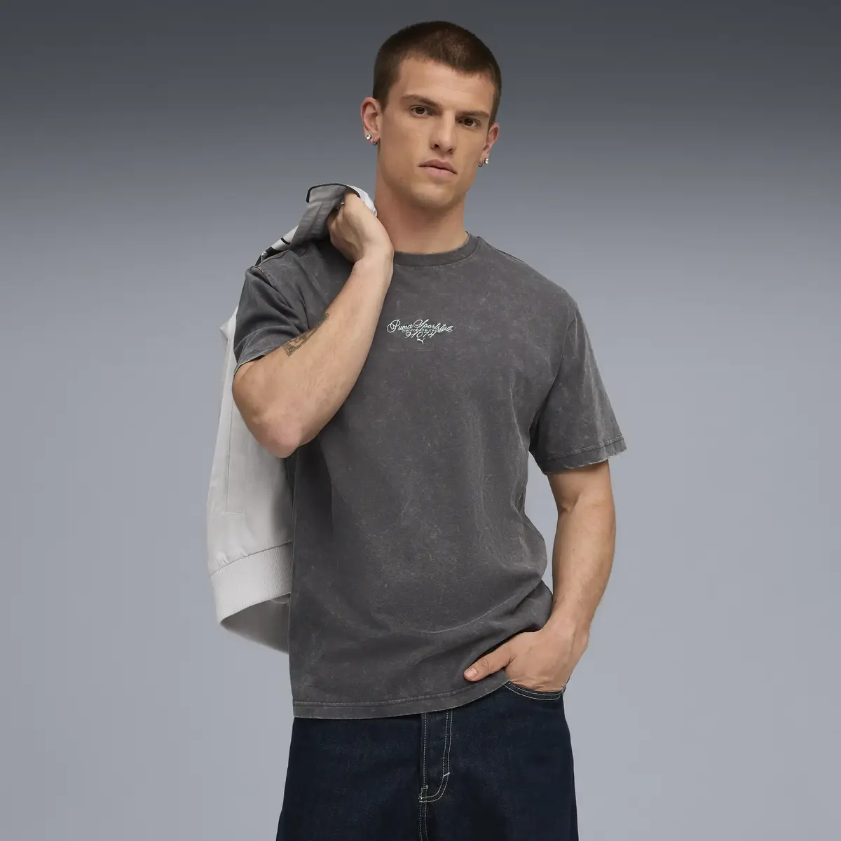 Puma GRAPHIC Relaxed Washed Tee Erkek T-Shirt & Polo