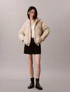 Calvin Klein SHINE PUFFER JACKET Krem Kadın Şişme Mont