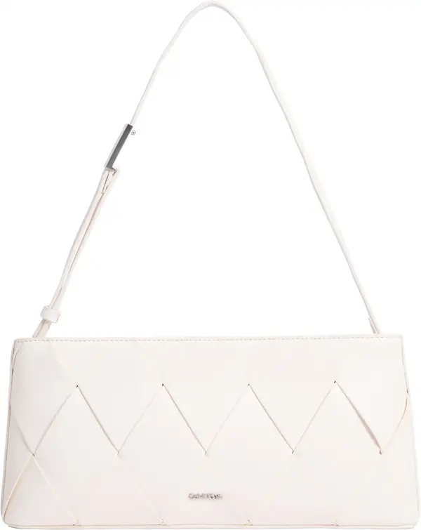 Calvin Klein CK WOVEN ELONGATED S, 67U Krem Kadın Çanta