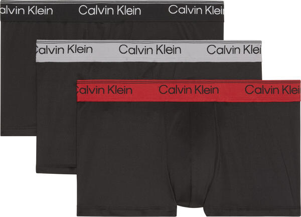 Calvin Klein LOW RISE TRUNK 3PK Siyah Erkek Boxer