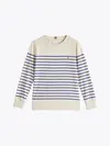 U C-NECK STRIPE LS T, 0A4