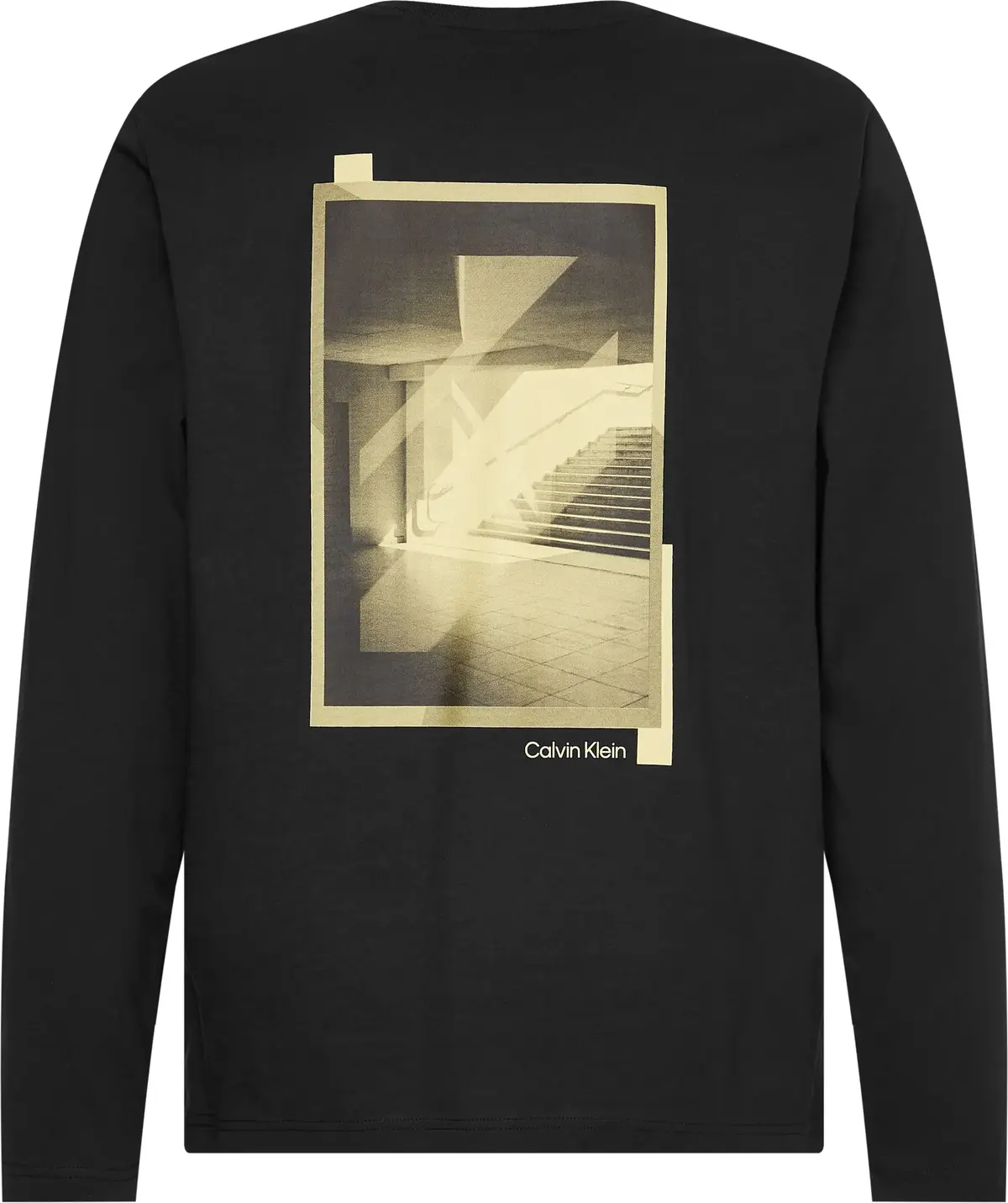 Calvin Klein PHOTO BACK LS T-SHIR Erkek Siyah T-Shirt