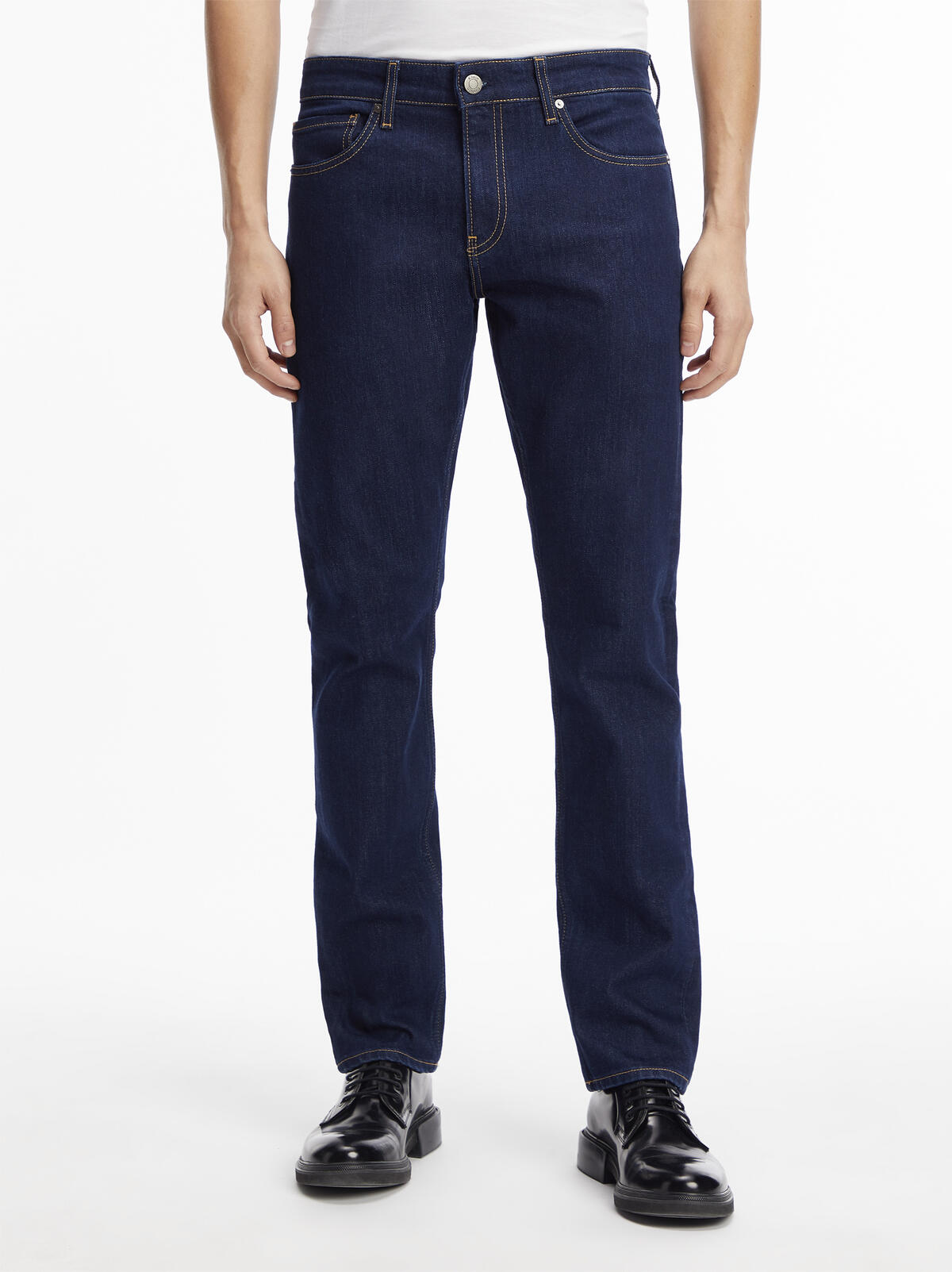 Calvin Klein SLIM FIT COOLMAX MID Erkek Lacivert Kot Pantolon