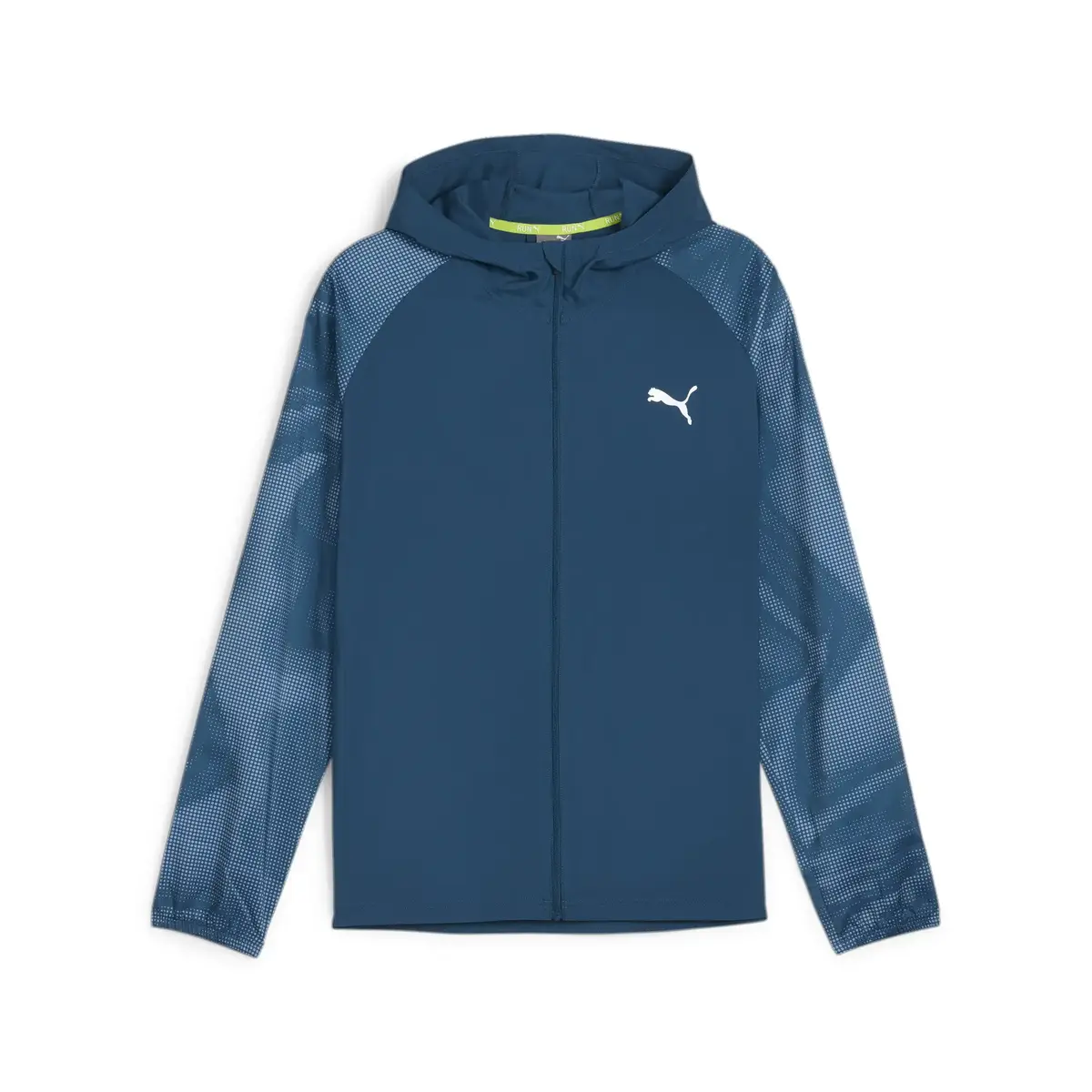 Puma RUN FAVORITE AOP WOVEN JACKET M Yeşil Erkek Sweatshirt