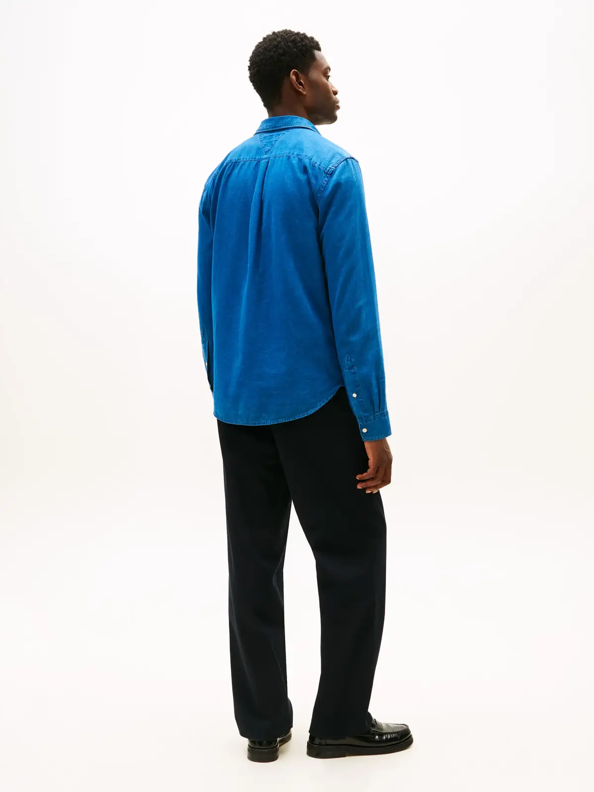 Tommy Hilfiger CHAMBRAY RF SHIRT, 0GZ Mavi Erkek Gömlek