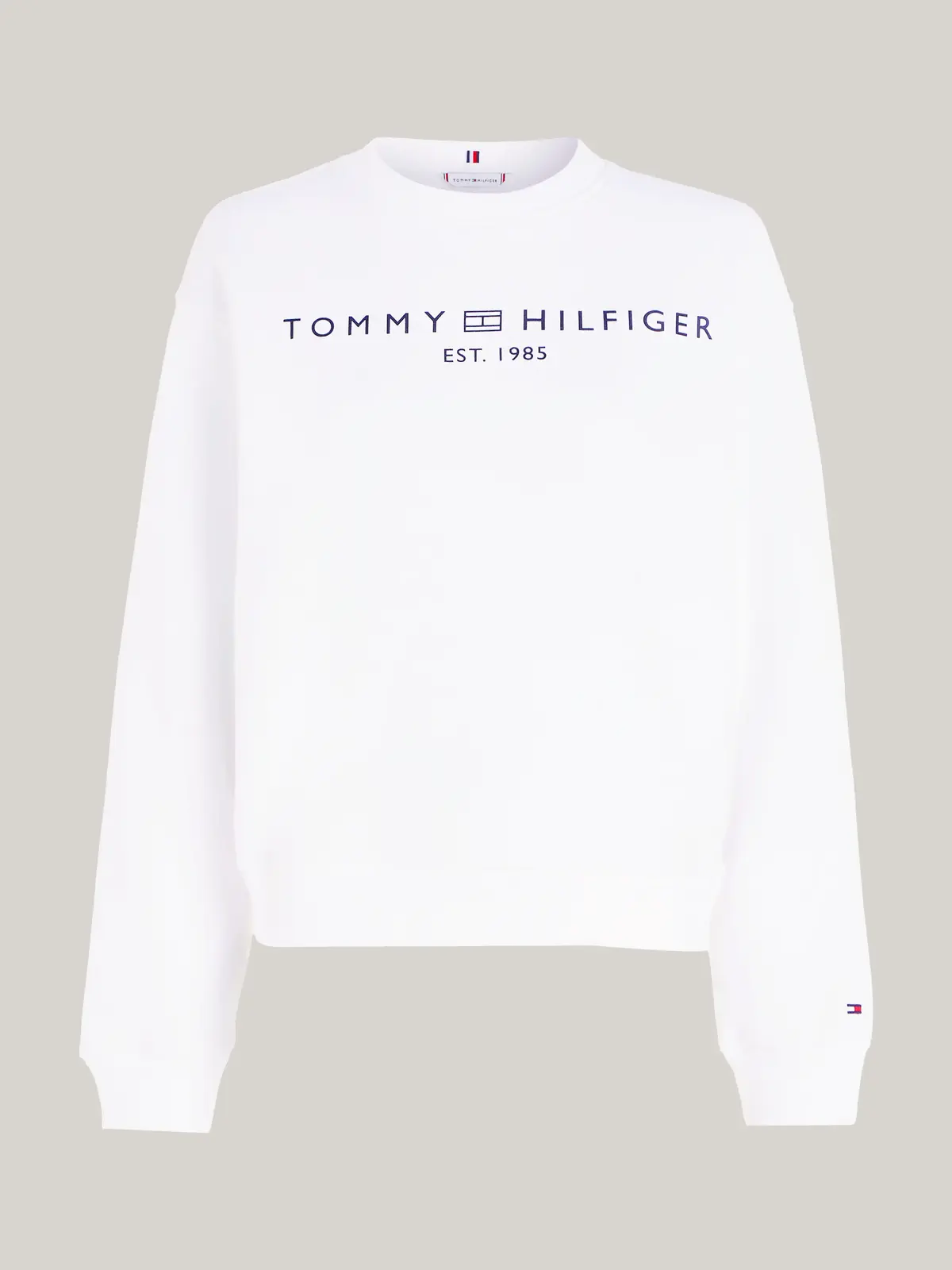 Tommy Hilfiger MDRN REG CORP LOGO C Kadın Beyaz Sweatshirt
