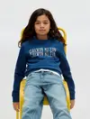 Calvin Klein TERRY SEASONAL LOGO Mavi Çocuk Sweatshirt