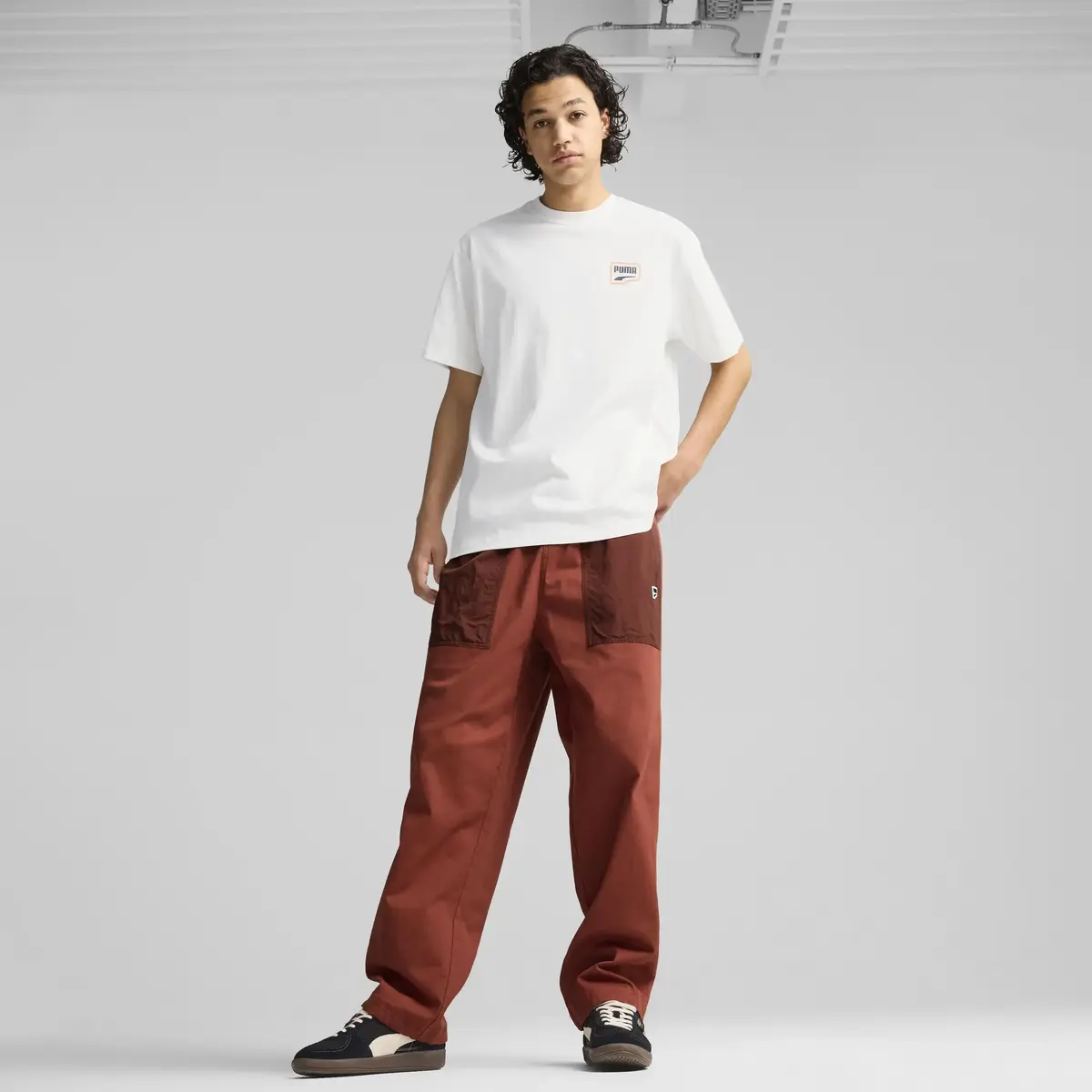 Puma DOWNTOWN Relaxed Graphic Tee Beyaz Erkek T-Shirt