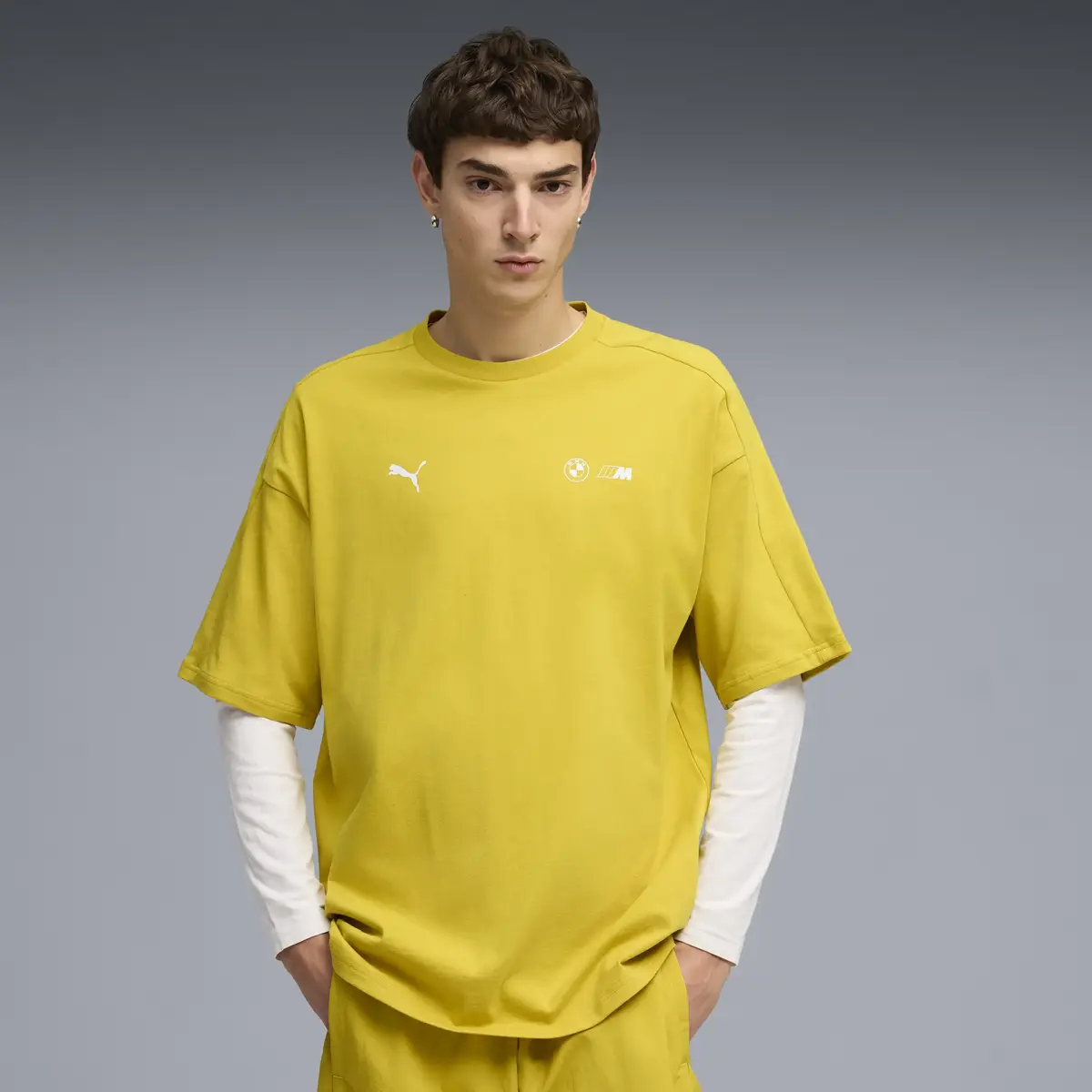 PUMA BMW M M3 T7 Tee Sarı Erkek T-Shirt