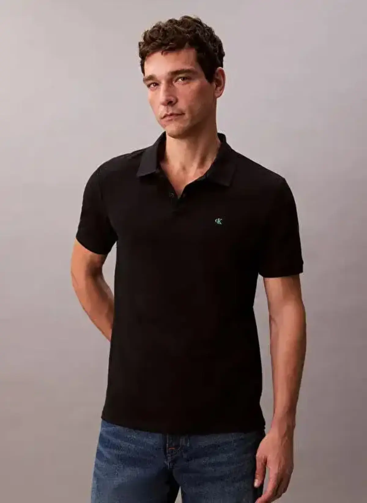 Calvin Klein SS CASUAL PIQUE CLASSIC POLO Siyah Erkek Polo T-Shirt