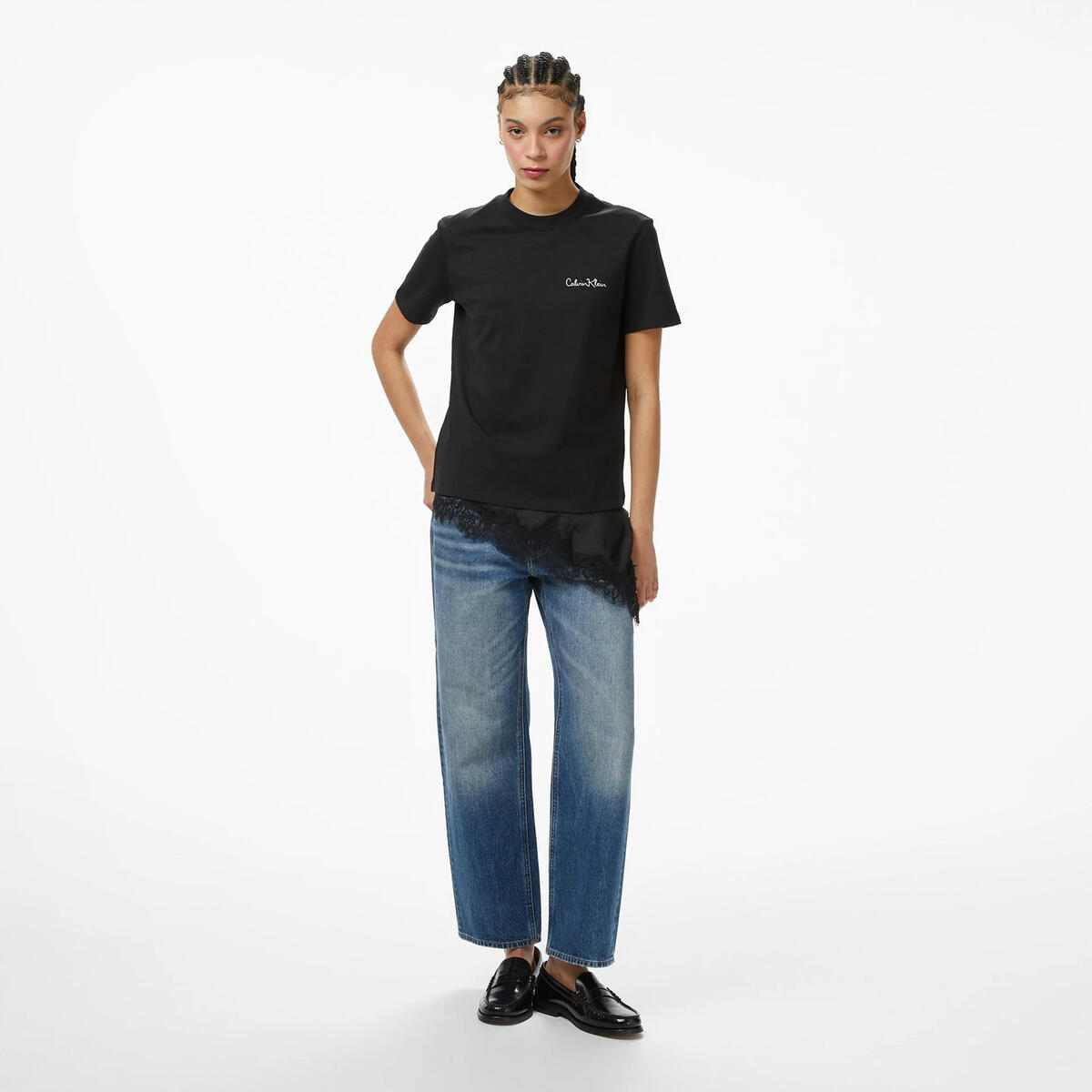 Calvin Klein SS CLASSIC GRAPHIC TEE Siyah Kadın T-Shirt