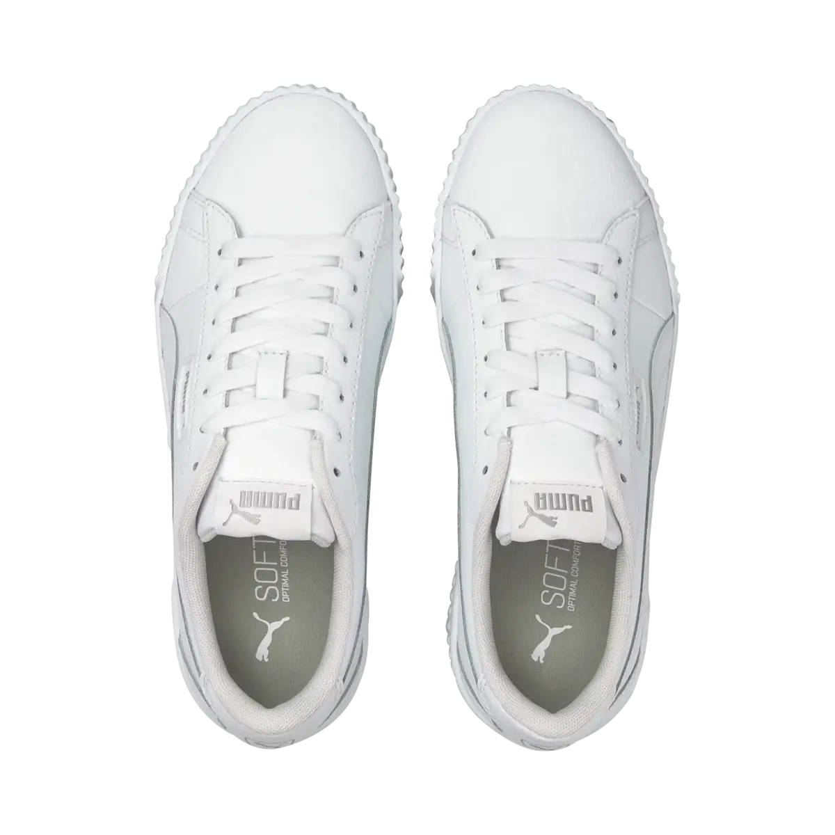 Puma Carina Crew Puma White-Puma White Beyaz Kadın Günlük Spor Ayakkabı
