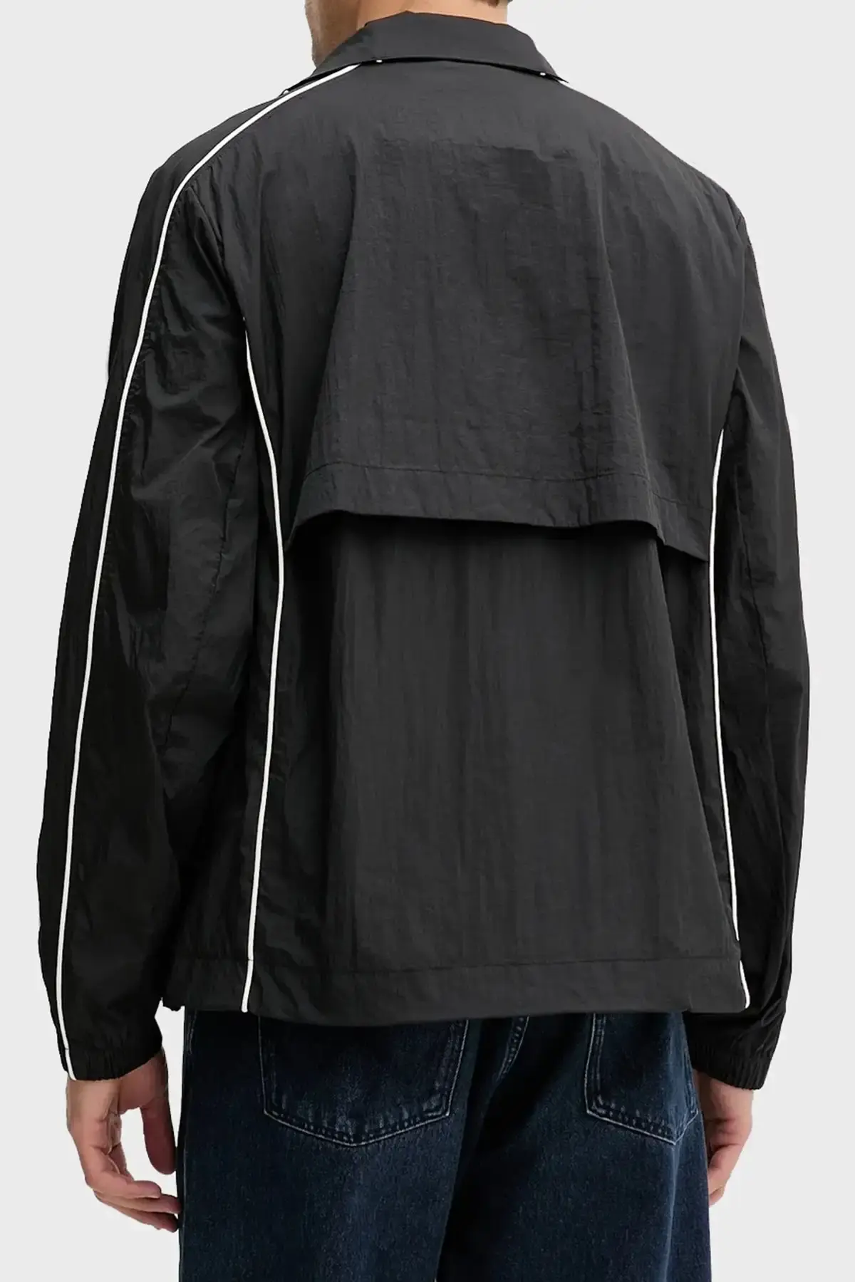 Calvin Klein LS CRINKLE STAND COLLAR TRACK JA Siyah Erkek Ceket