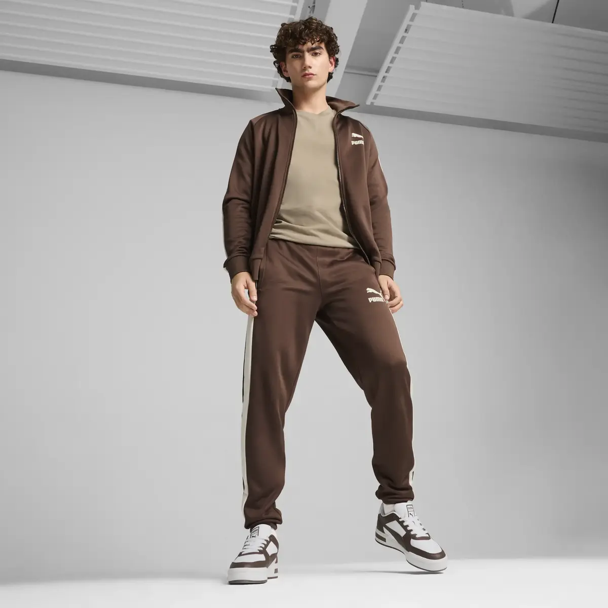 Puma T7 ICONIC Track Jacket Kahverengi Erkek Fermuarlı Ceket
