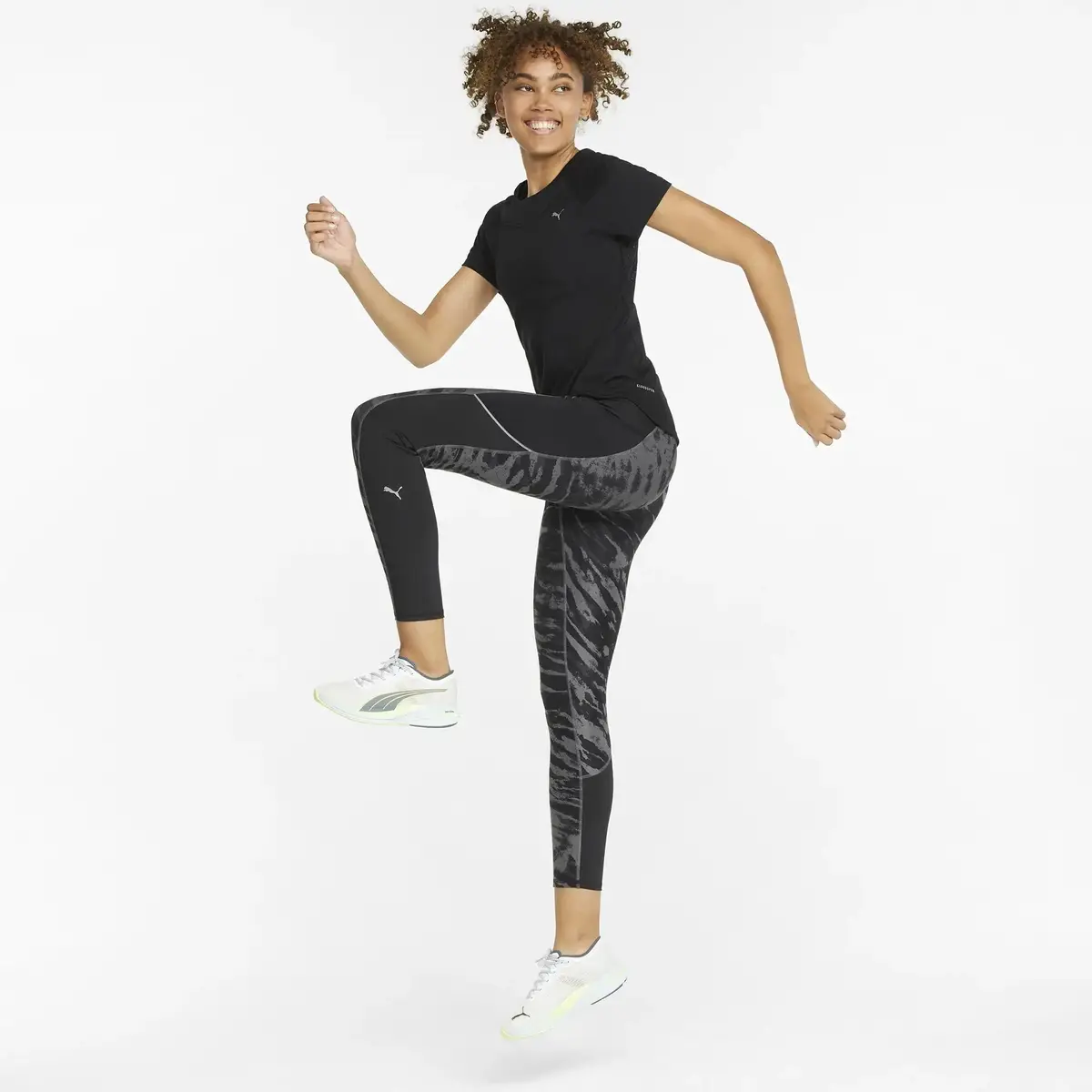 Puma Run 5K Graphıc Hw 7/8 Tıght W Siyah Kadın Tayt