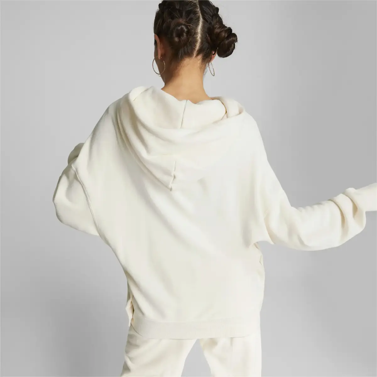 Puma Infuse Oversized Hoodie Bej Kadın Sweatshirt