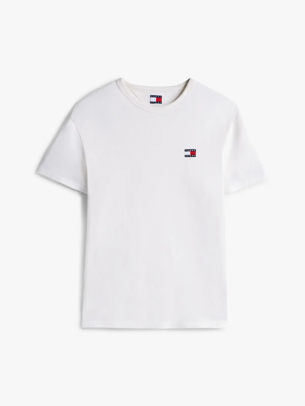 Tommy Hilfiger TJM REG BADGE TEE EX, YBL Beyaz Erkek T-Shirt & Polo