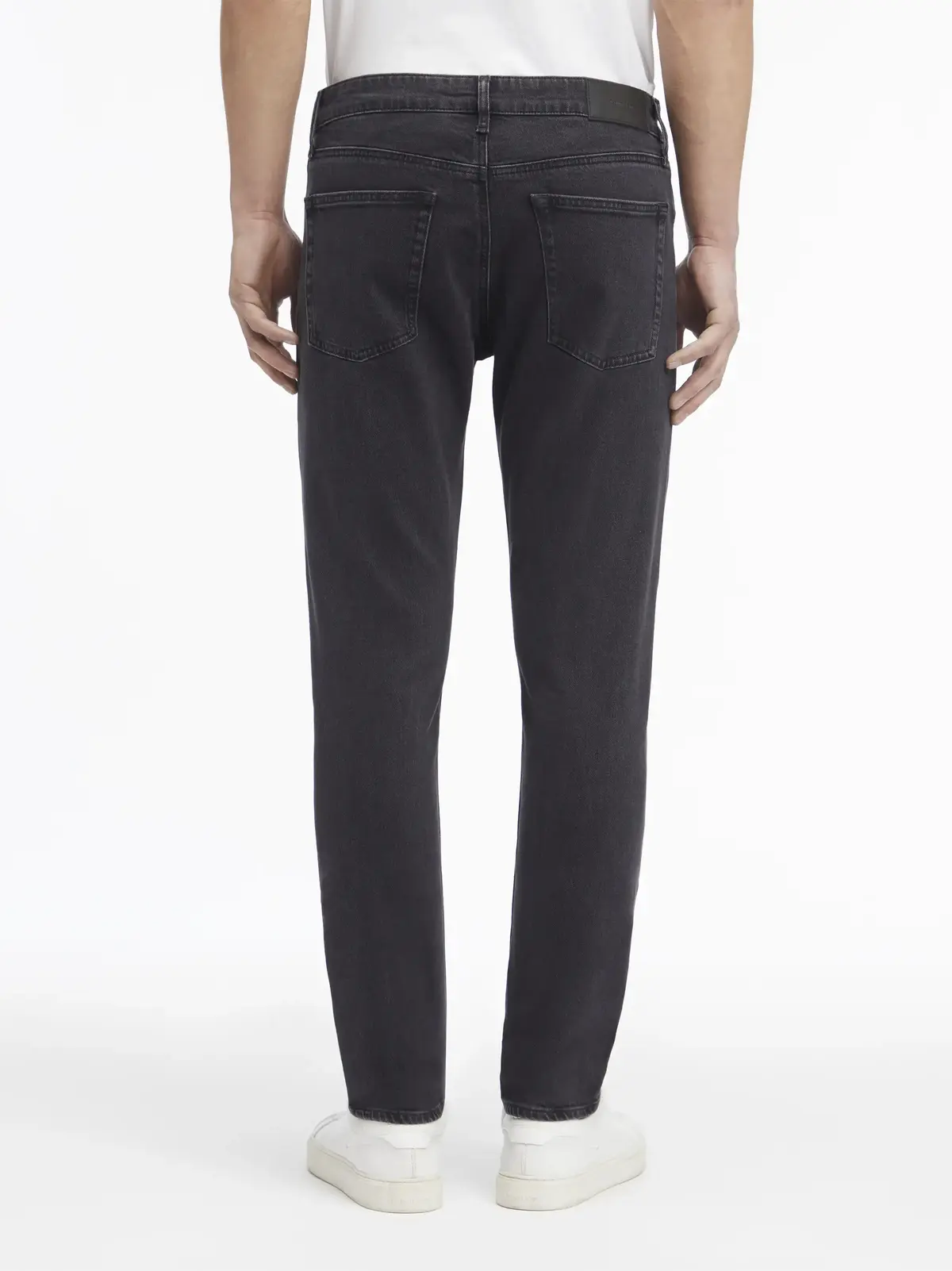 Calvin Klein SLIM FIT WASHED BLAC, 1BY Siyah Erkek Jean Pantolon