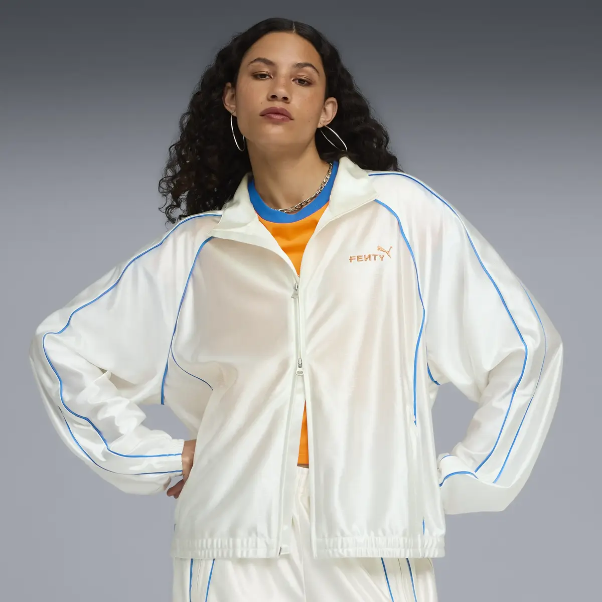 Puma FENTY X T7 Track Jacket Beyaz Kadın Sweatshirt