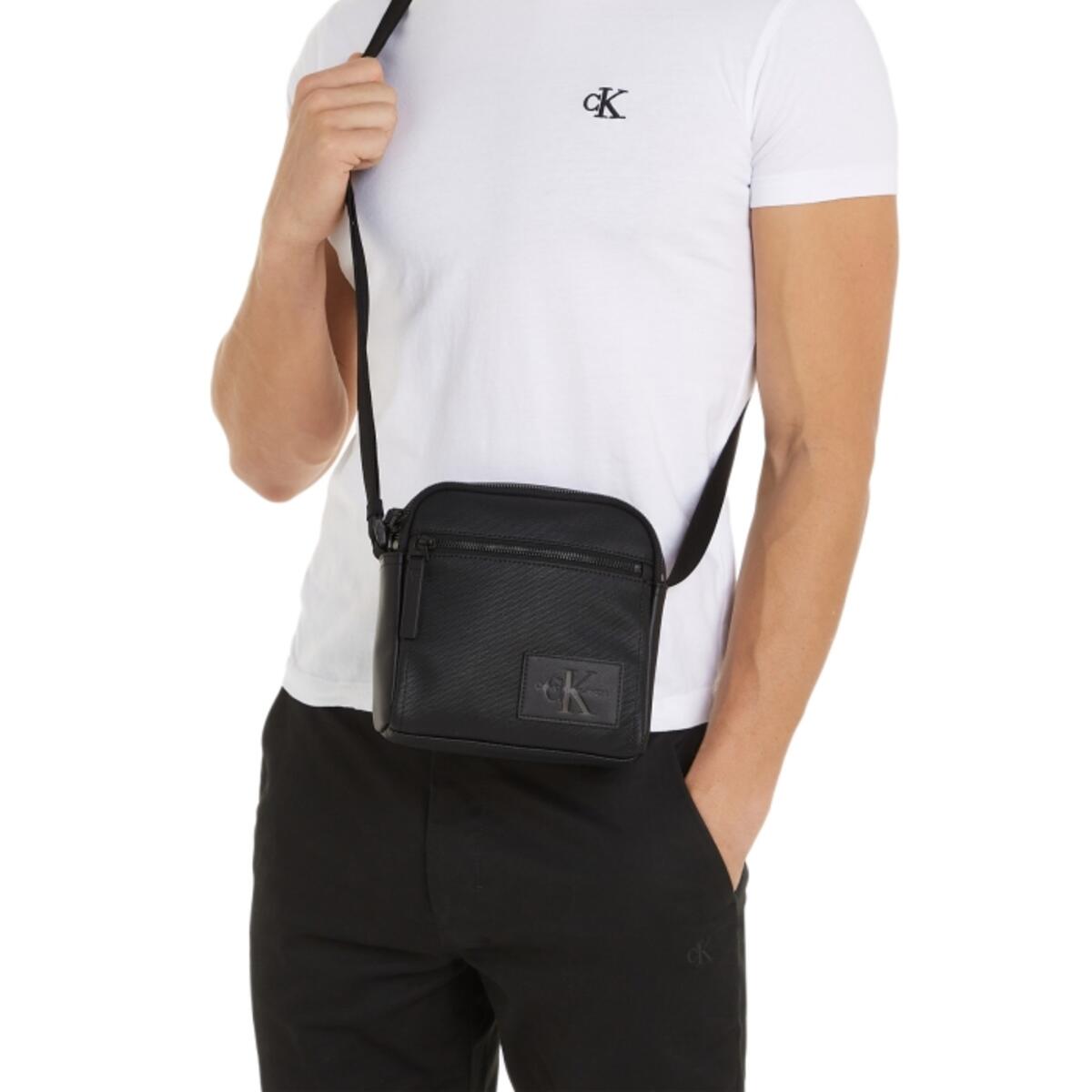 Calvin Klein COATED SQ CAMERA BAG, BEH Siyah Erkek Çapraz Çanta