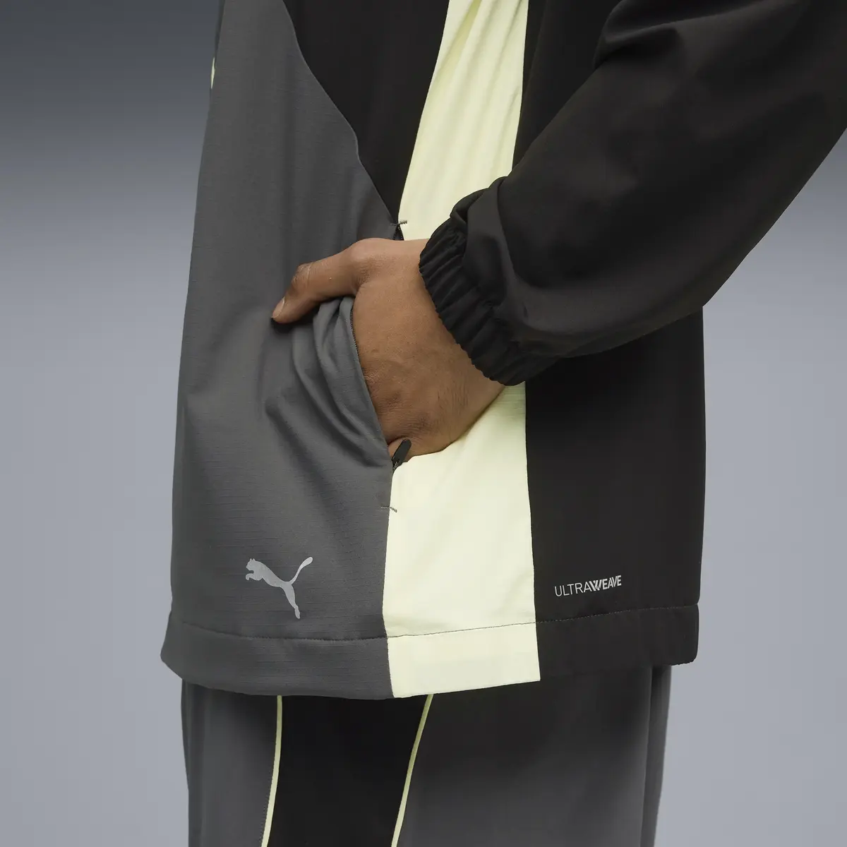 Puma RUN ULTRAWEAVE HOODED JACKET Gri Erkek Fermuarlı Üst