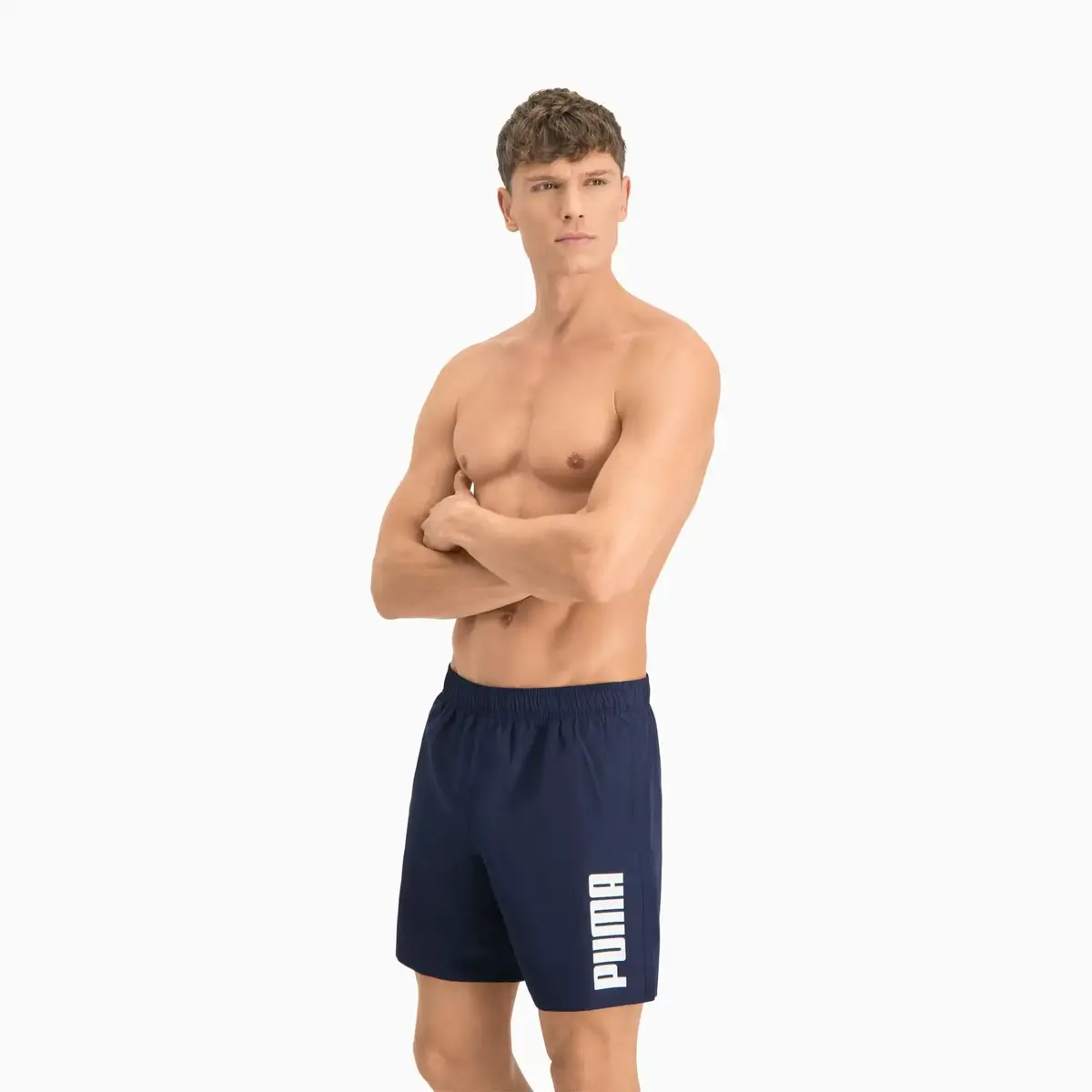 Puma Swim Men Mıd Shorts 1P Navy Lacivert Erkek Şort